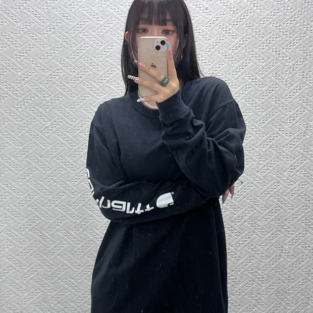칼하트 빈티지 캐주얼 레트로 슬리브로고 롱슬리브 M C12894