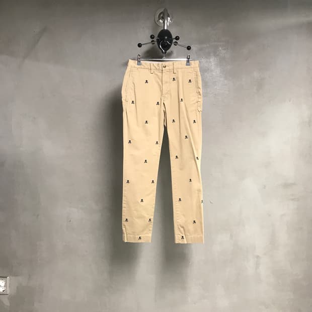 폴로 랄프로렌 스컬 자수 치노 팬츠 베이지 29/32