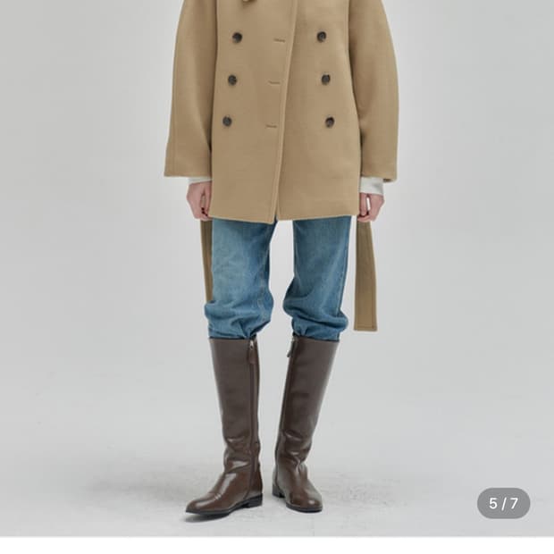 닐바이피 미디엄 코트 베이지 새상품