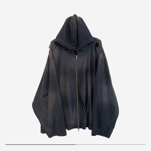 [2] rbU dyed 후드집업 블랙