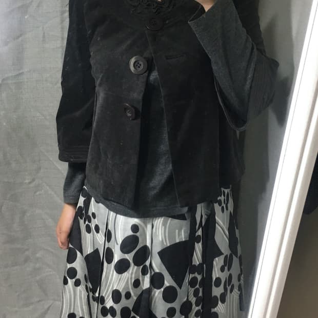 button suede jacket