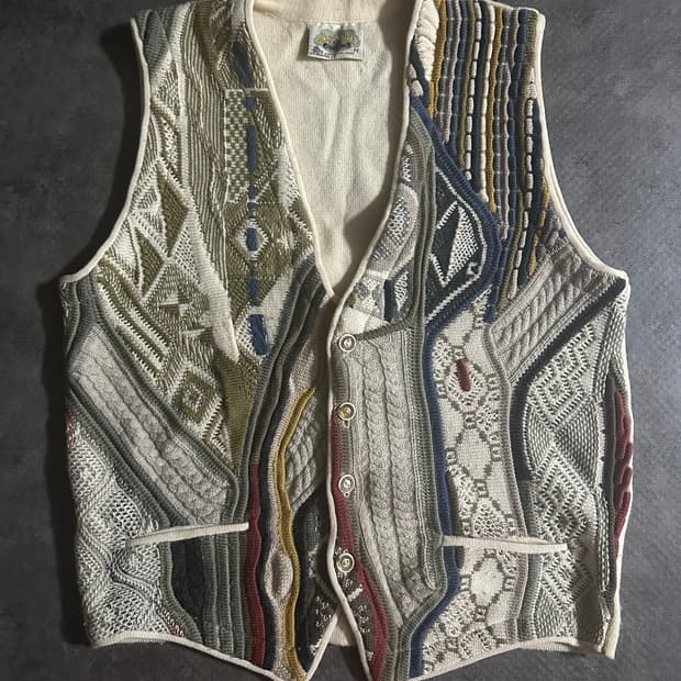 90s Oaklands Australia 메리노 울 니트 베스트