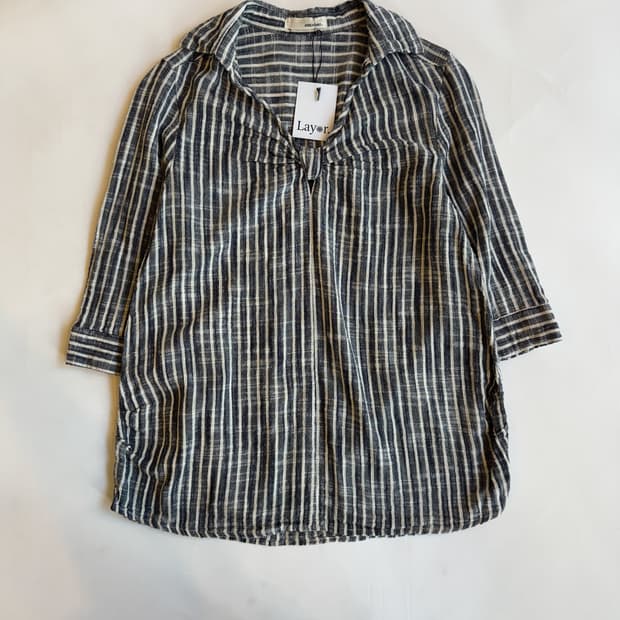 STRIPED COTTON SHIRT JACKET