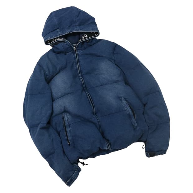 BAYCREST 인디고 데님 패딩 자켓