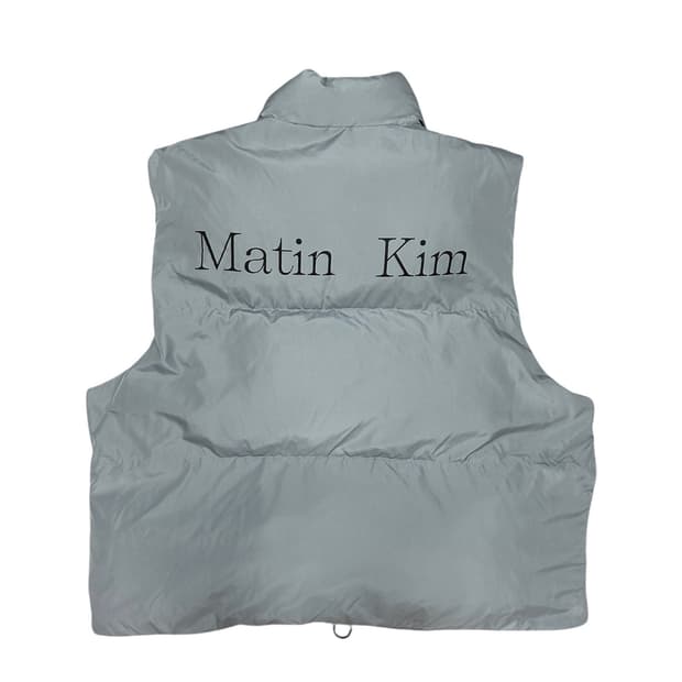 마뗑킴 백로고 패딩조끼(L)