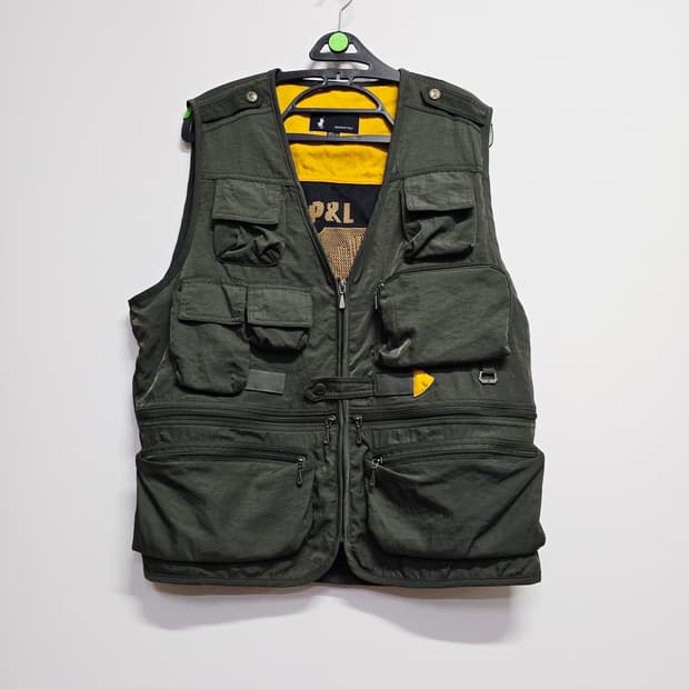낚시조끼 카키색 포켓 베스트