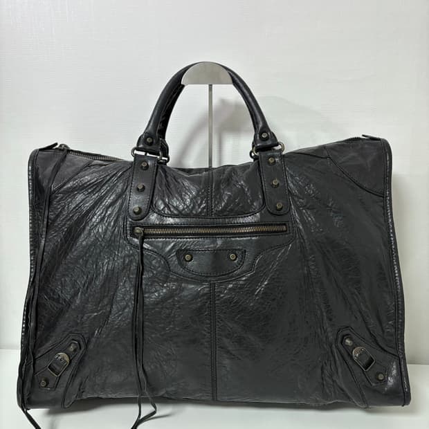 발렌시아가 위켄더 모터백 블랙