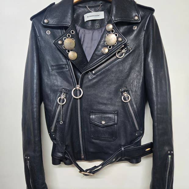 Blindreason 블랙 양가죽 라이더 자켓 XS