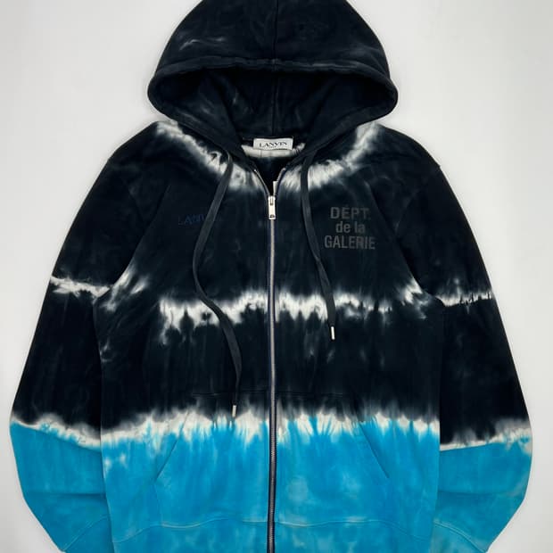 랑방x갤러리디파트먼트 배색 나염 후드집업