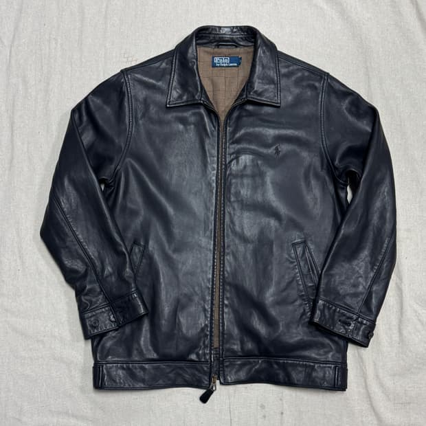 폴로랄프로렌 빈티지 블랙포니 양가죽 자켓 L