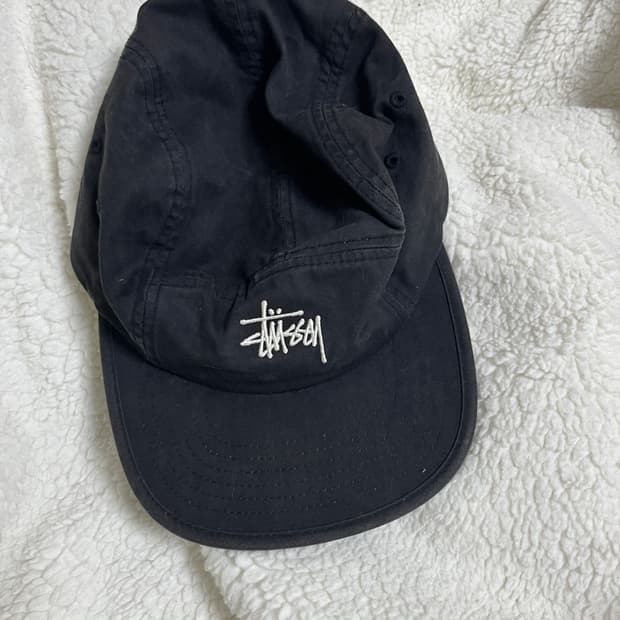 스투시 캠프캡 블랙