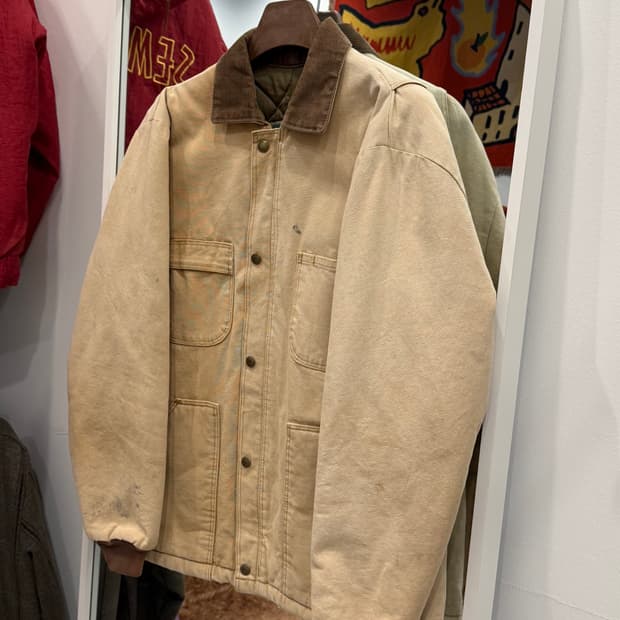 90s Bercowear 빈티지 덕 캔버스 헌팅 초어 자켓 (USA)