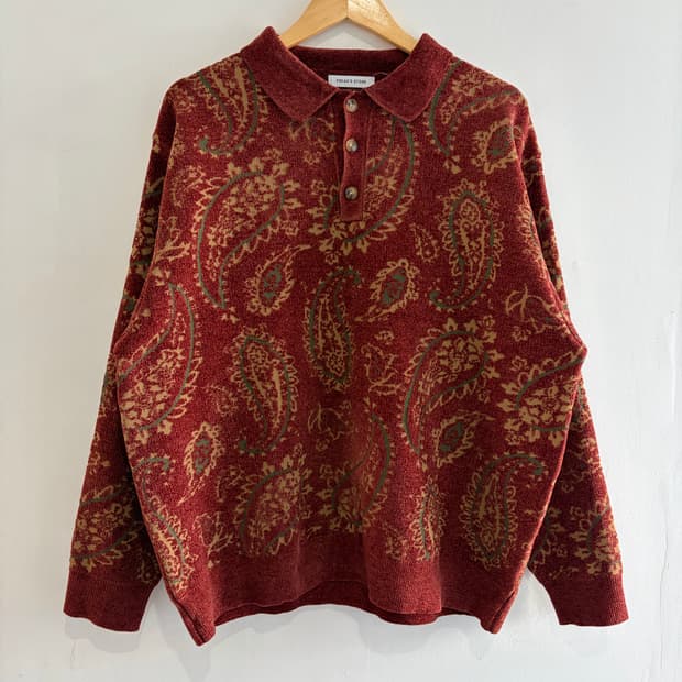 프릭스 스토어 페이즐리 니트 크루넥