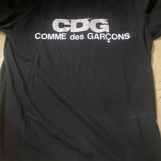 cdg 로고 티셔츠 블랙 M