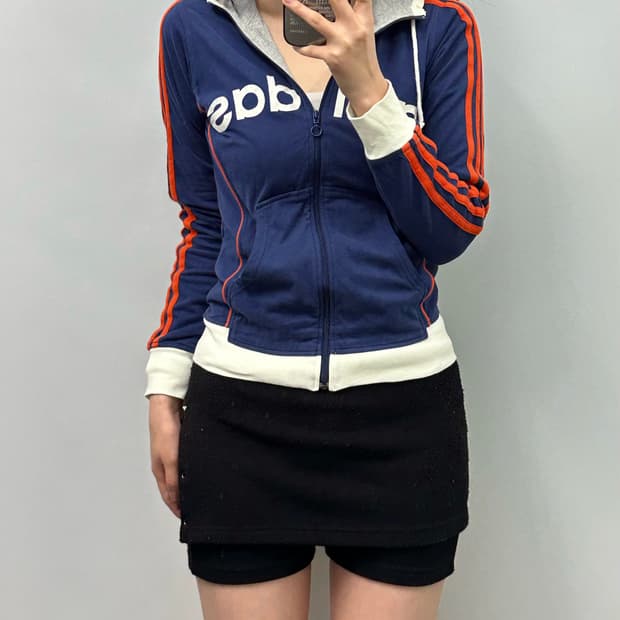 아디다스 00s y2k 와투케 네이비 후드집업