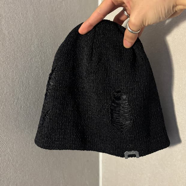 Ca4la 페이퍼 패브릭 그런지 비니