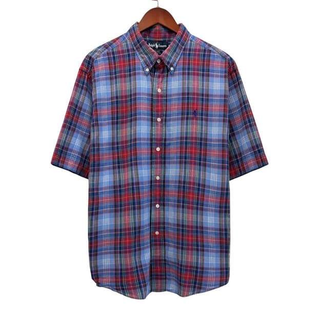 00s 폴로 블레이크 체크 반팔셔츠 (XL) 