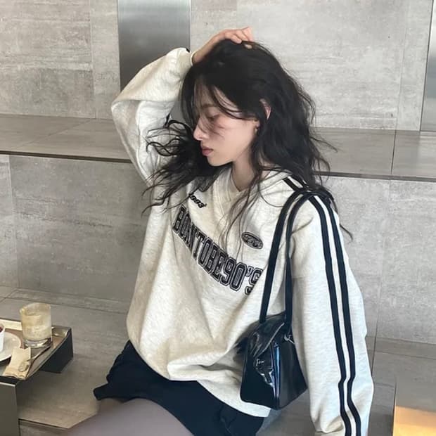 1993 스튜디오 90S 트랙 스웨트셔츠/ 라이트그레이