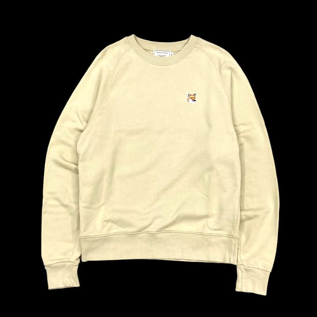 메종키츠네 국내 백화점택 베이지 폭스 맨투맨