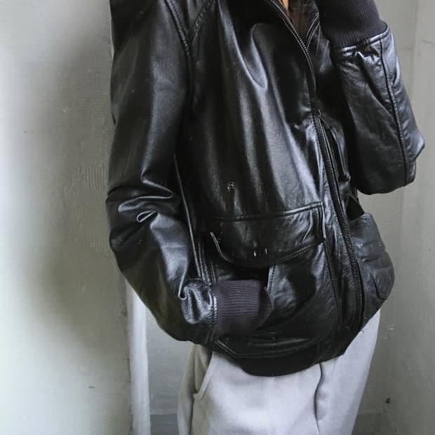 Hysteric Glamour 히스테릭글래머 가죽 후드 자켓