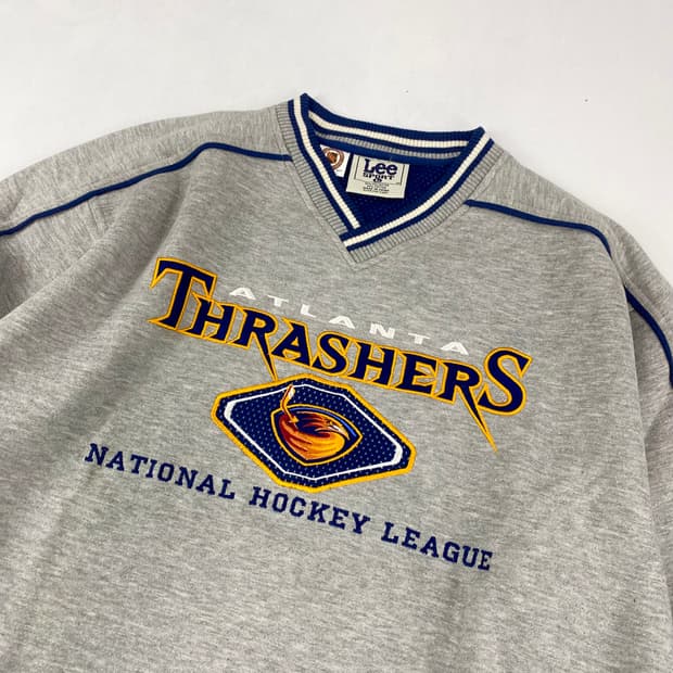 90s Lee NHL 애틀란타 스래셔스 빅로고 스웻 맨투맨 (100)  