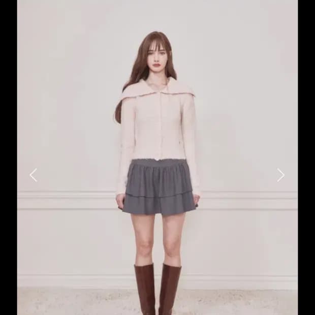 낫유어로즈 세일러 가디건 핑크