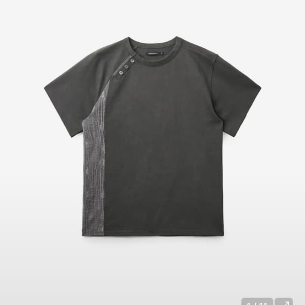 해칭룸 henlyneck tee charcoal m사이즈 풀 구성품
