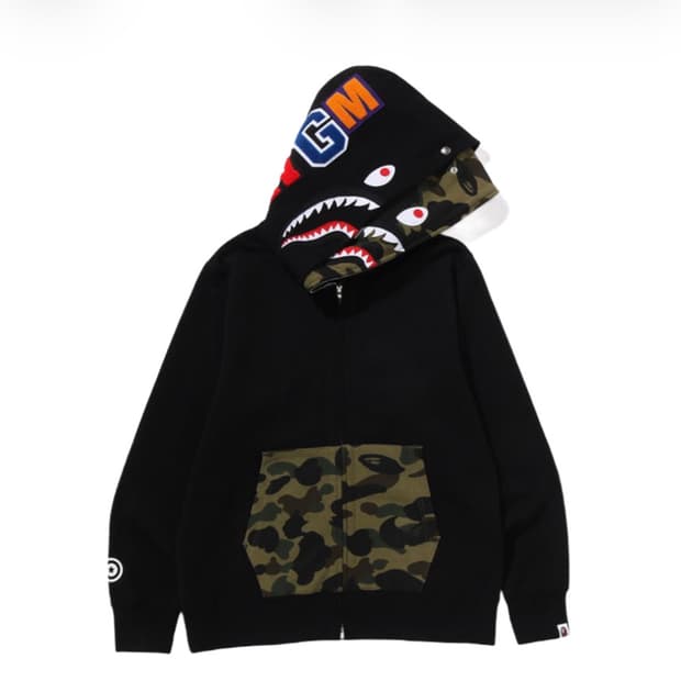 BAPE 베이프 샤크 풀집 더블 후드집업 