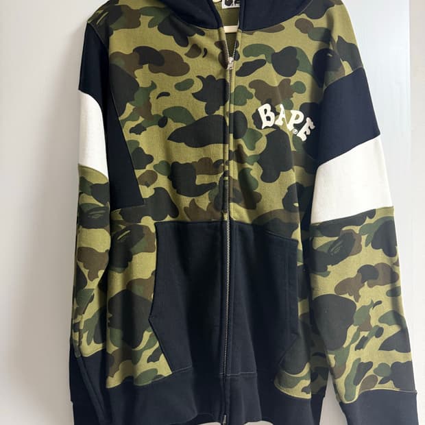 [유일매물]Bape camo hoodie, 베이프 카모플라쥬 후드집업
