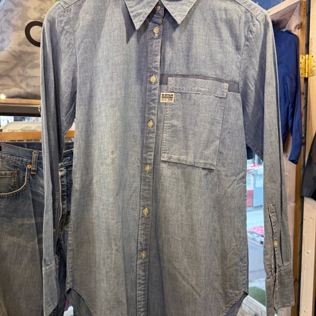 지스타 로우 데님 셔츠 