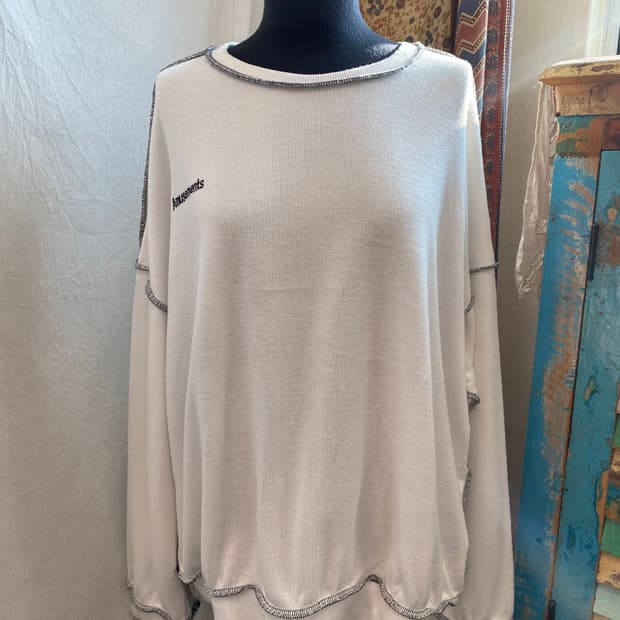 DAZY 화이트 오버핏 티셔츠(F)