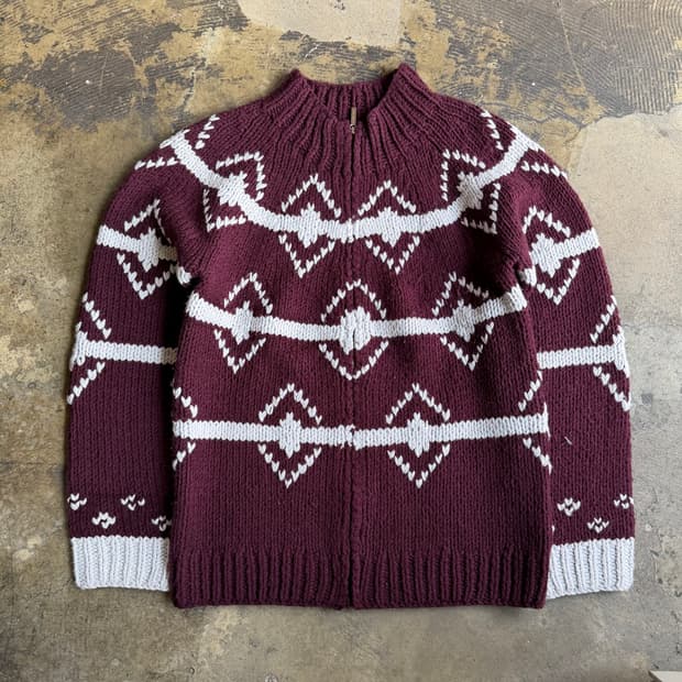 버버리 블랙라벨 노르닉 집업 니트