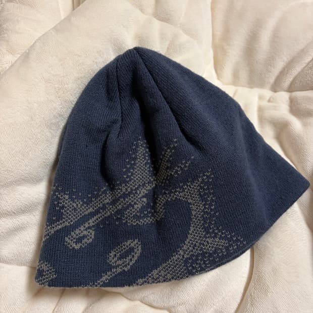 산산기어 로고 비니 네이비 23FW