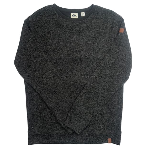 퀵실버 차콜 크루넥 니트 스웨터 L