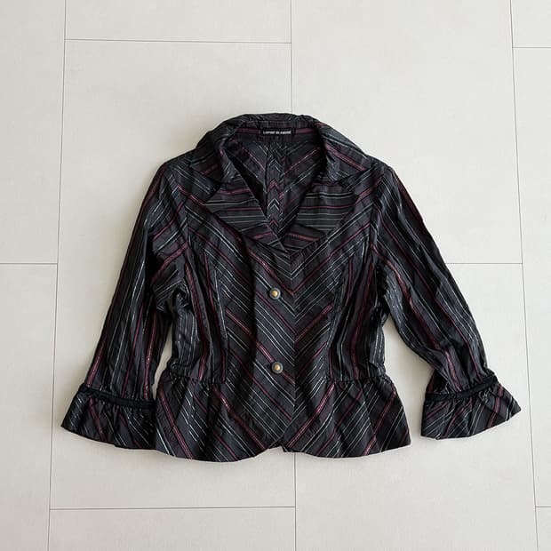 striped flare jacket