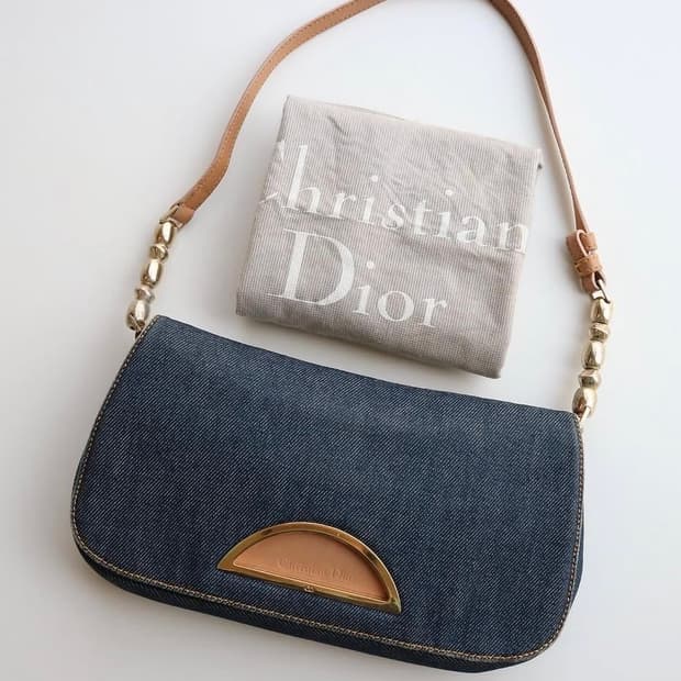 Dior 디올 데님 바게트백
