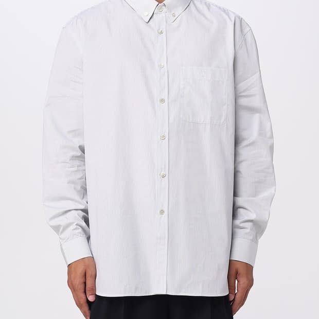 [차은우님 착용] 생로랑 24ss 카산드라 로고 스트라이프 셔츠 