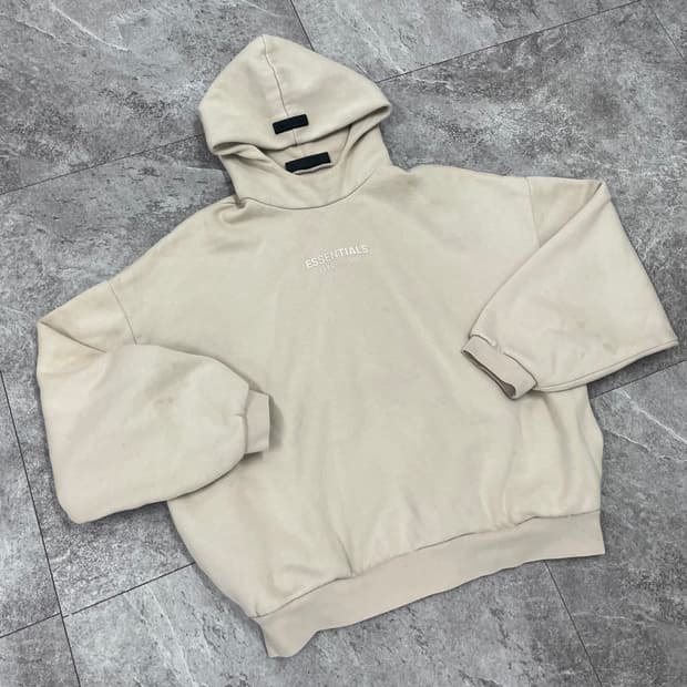 Essentials Cream and Tan Hoodie (2023)