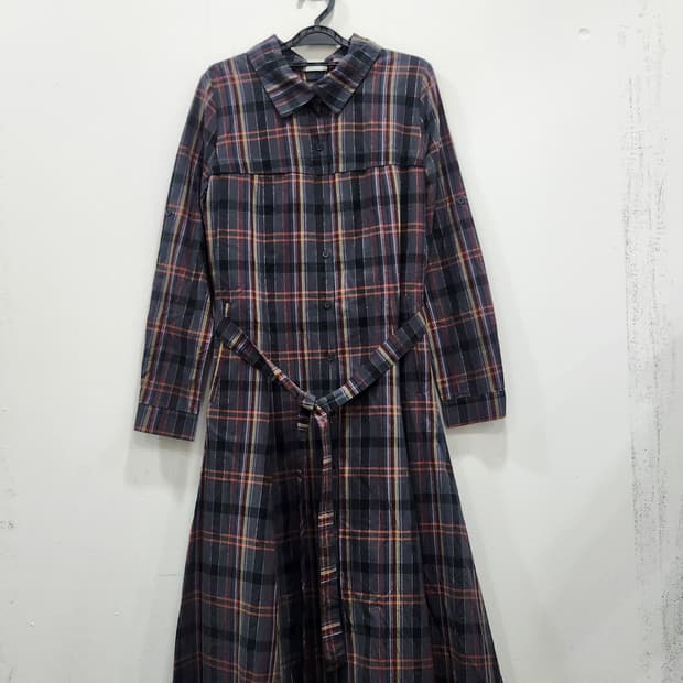 [55] 숲 Soup 롱 플레어 셔츠 원피스 55사이즈