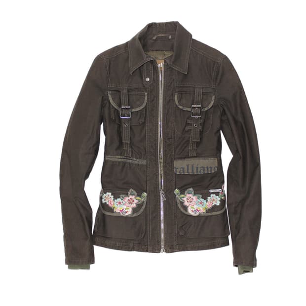  John Galliano Floral Patch Jacket