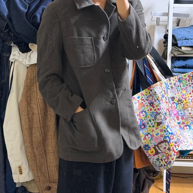 버버리 런던 울캐시미어 워크자켓