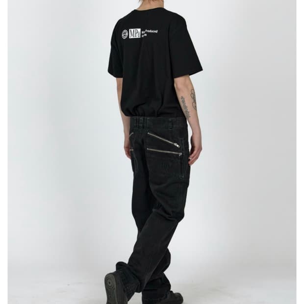 플라스틱프로덕트 MPa SPLIT POCKET PANTS (BLACK)S