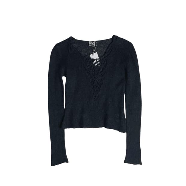 Krizia poi 그물 디테일 알파카 블렌드 니트 (italy)  