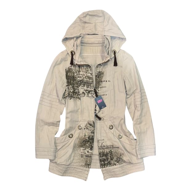 글리터 프린팅 투웨이 후드집업 y2k펑크갸루