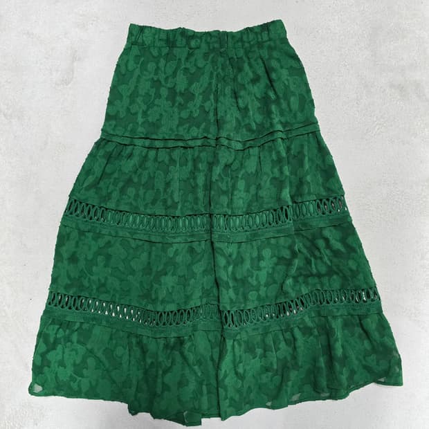 Anna sui 안나수이 네이비 자카드 롱 스커트