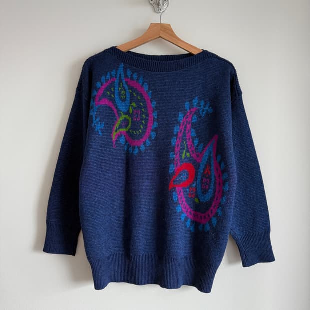 MADE IN USA 페이즐리 니트