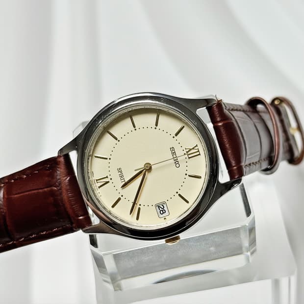 80's90's 빈티지 세이코 스피릿 로만 콤비 워치