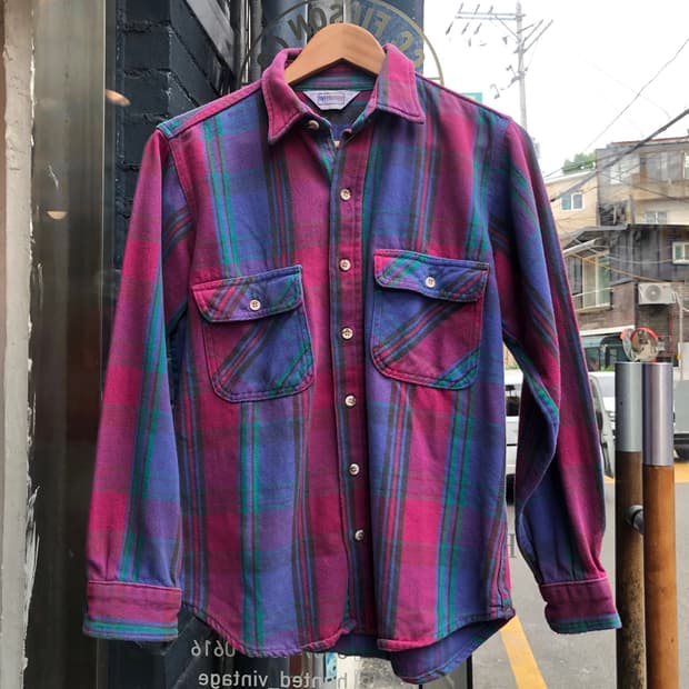70s/80s Five Brothers flannel shirt-M