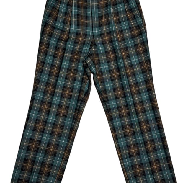 빈티지 맥그리거 울 체크 슬렉스 스케이터