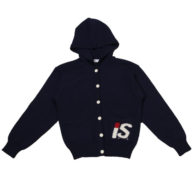 Issey Miyake sports hood knit cardigan